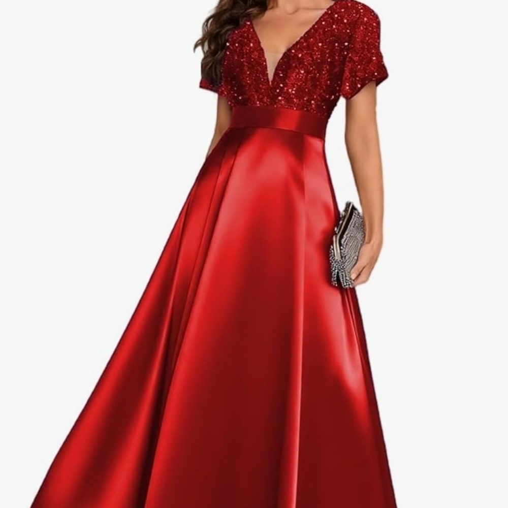 Elegant Red Evening Gown